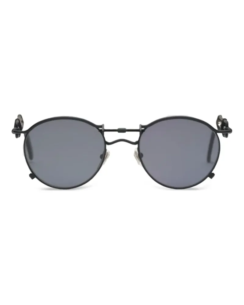 Jean Paul Gaultier Sonnenbrille mit rundem Gestell - Schwarz Schwarz