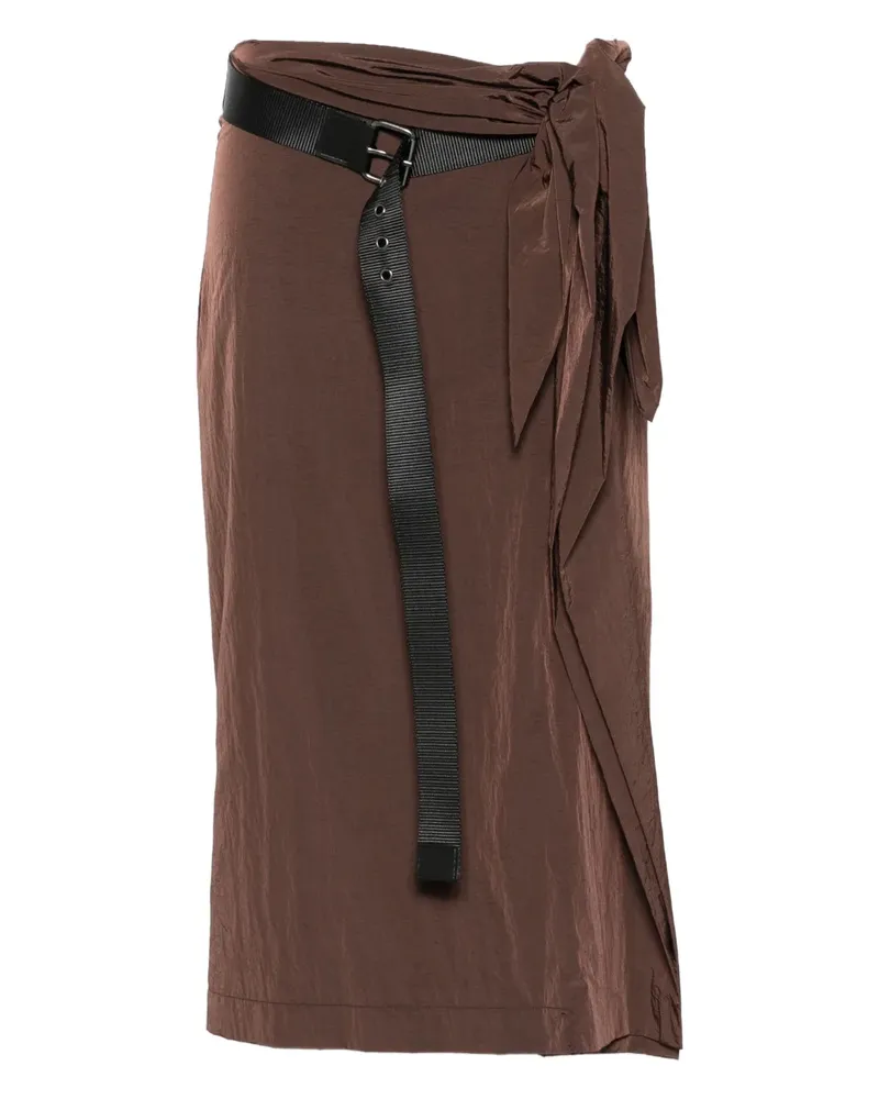 Pinko Tartetatin Midirock mit Gürtel - Braun Braun