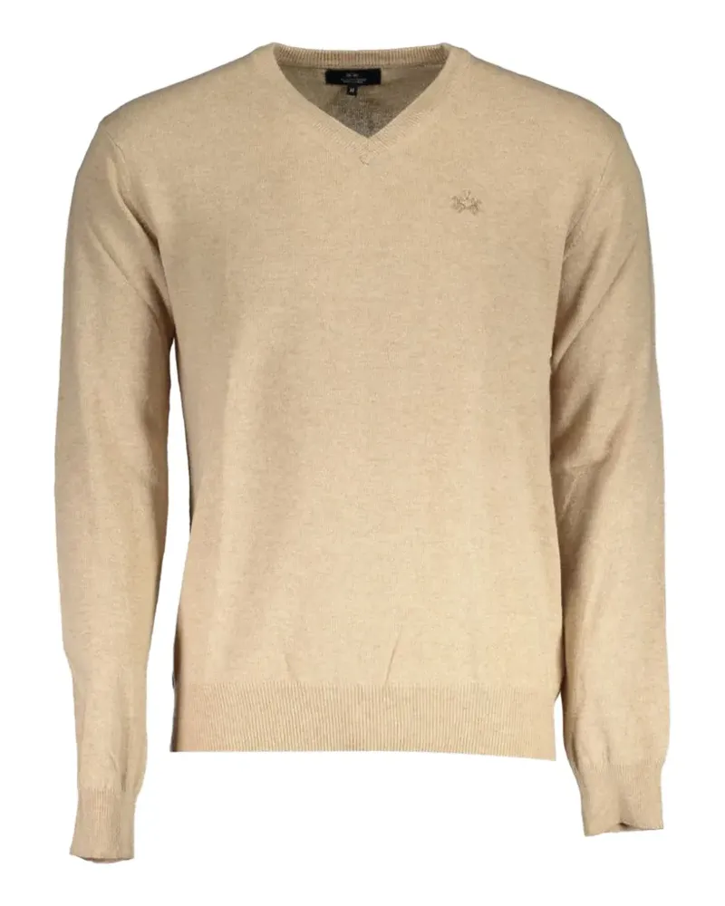 La Martina Pullover mit V-Ausschnitt - Nude Nude