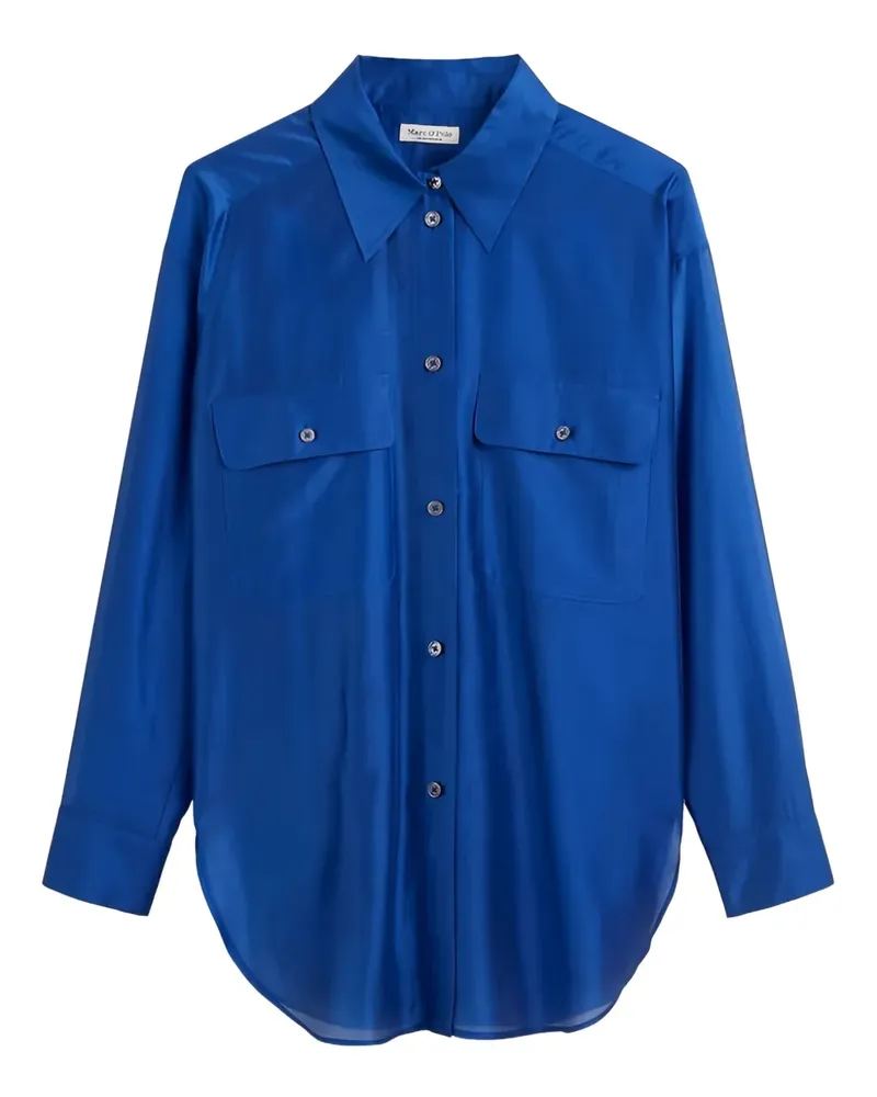 Marc O'Polo Hemd mit aufgesetzten Taschen - Blau Blau