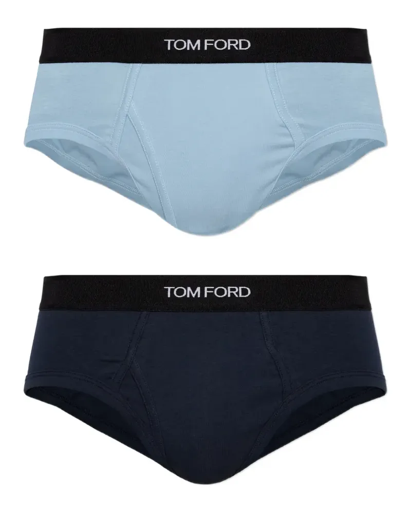 Tom Ford logo-waistband briefs (set of two) - Blau Blau