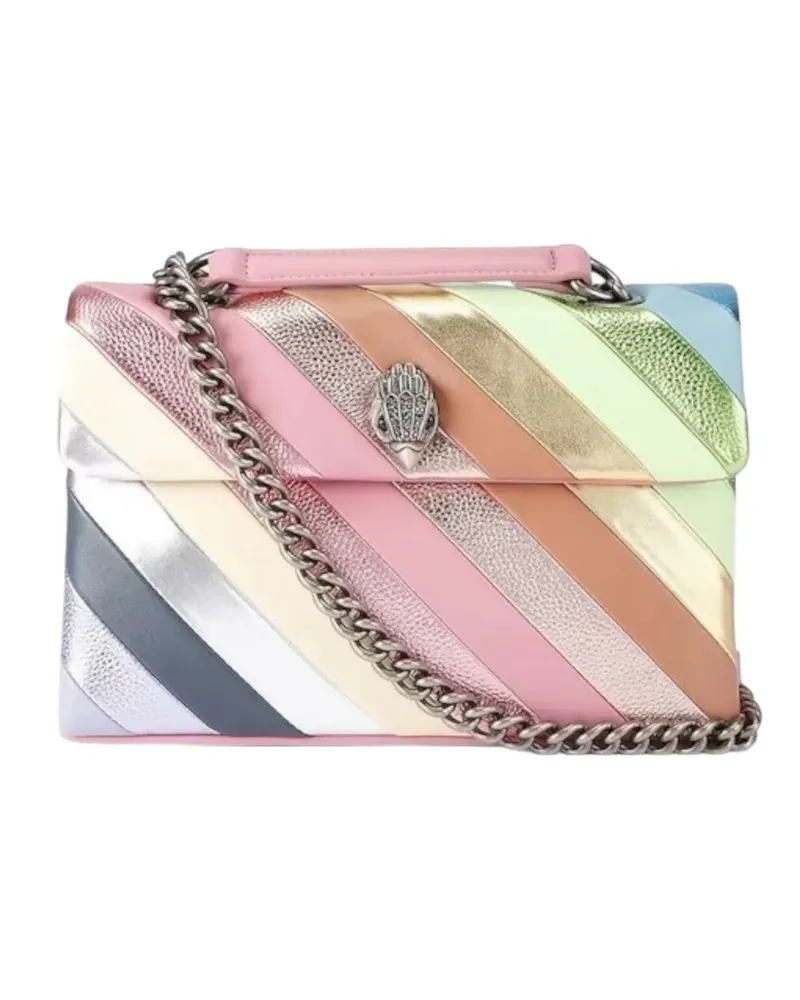 Kurt Geiger striped leather kensington cross body bag - Rosa Rosa