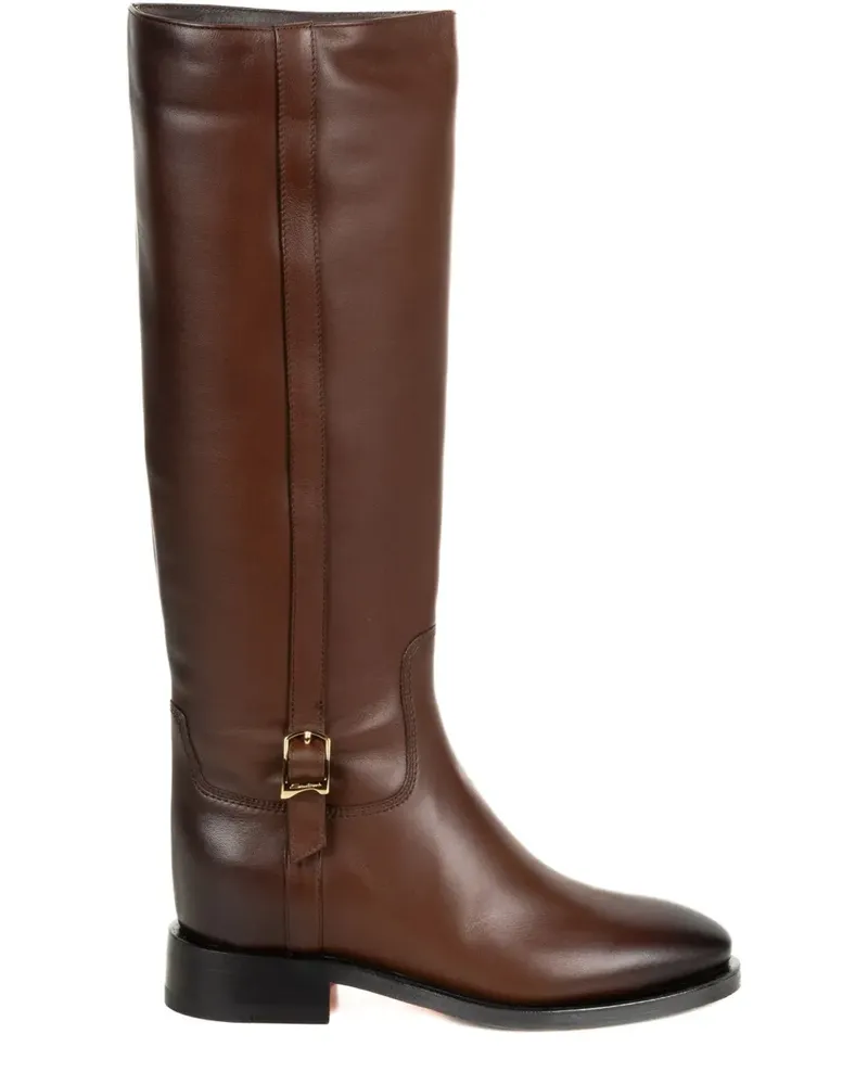 Santoni buckle leather boots - Braun Braun