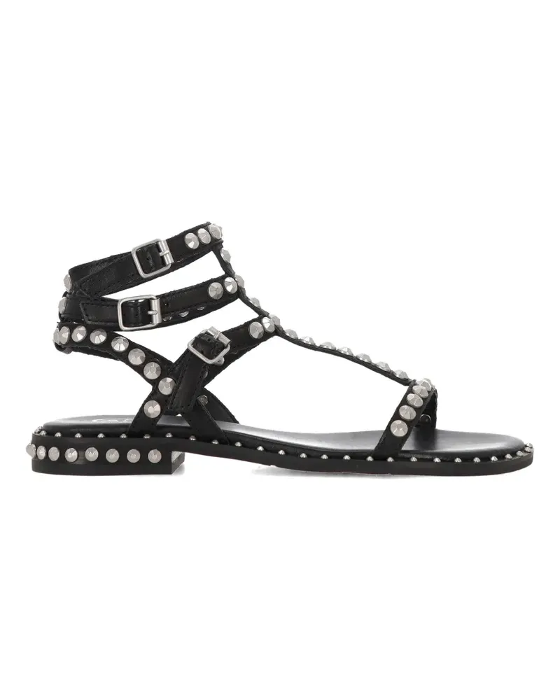 ash Play buckle studded leather sandals - Schwarz Schwarz