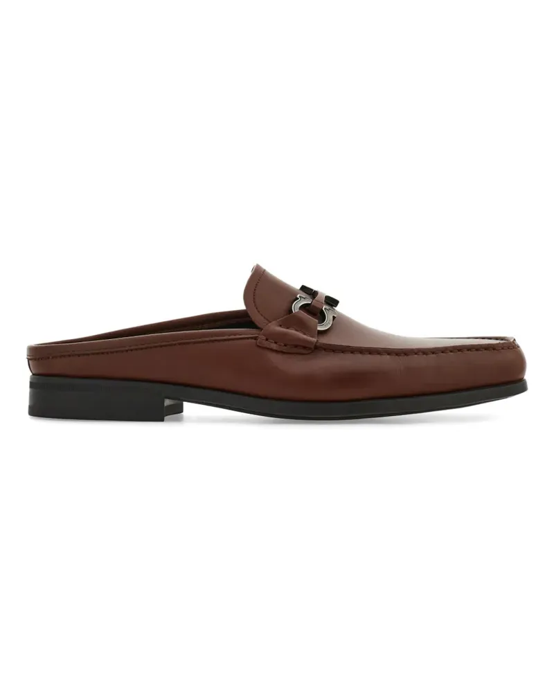 Ferragamo Gancini-ornament mules - Braun Braun