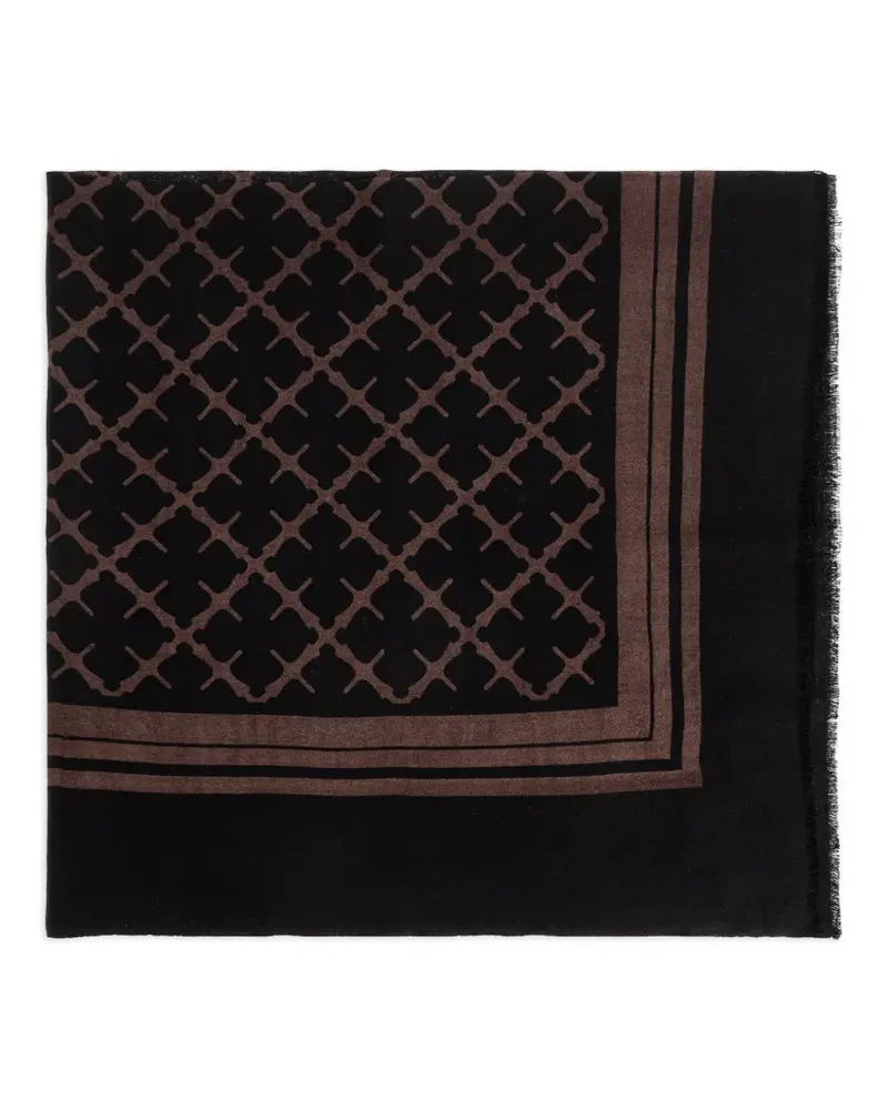 By Malene Birger Gemusterter Cornelis Schal - Schwarz Schwarz