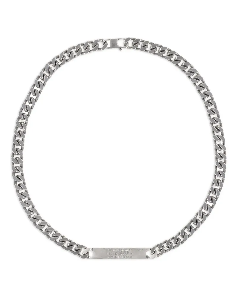 Maison Margiela chain plaque necklace - Silber Silber