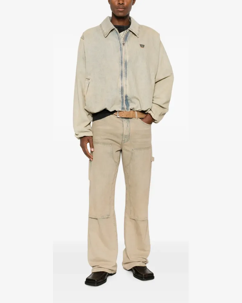 MISBHV zip-fastening denim jacket - Nude Nude