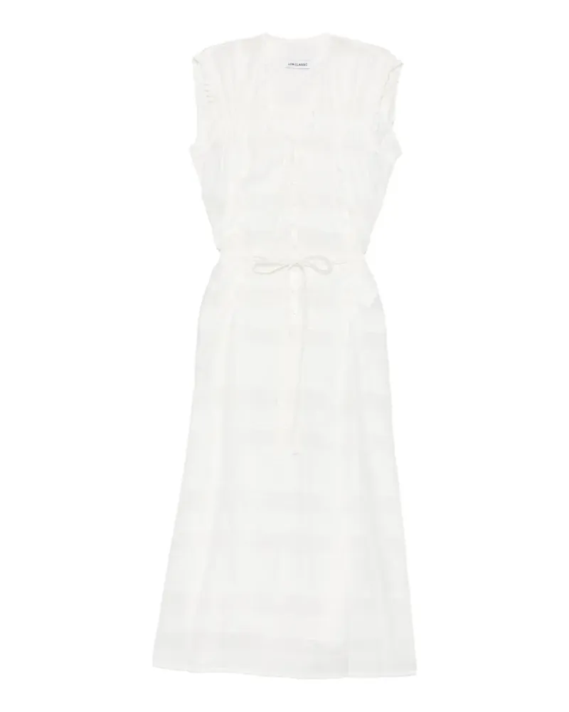 LOW CLASSIC tie-waist midi dress - Weiß Weiß