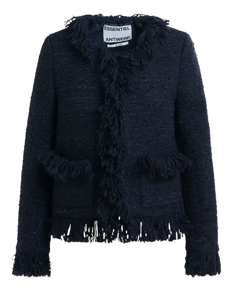 Essentiel Iskra Jacke mit Fransen - Blau Blau