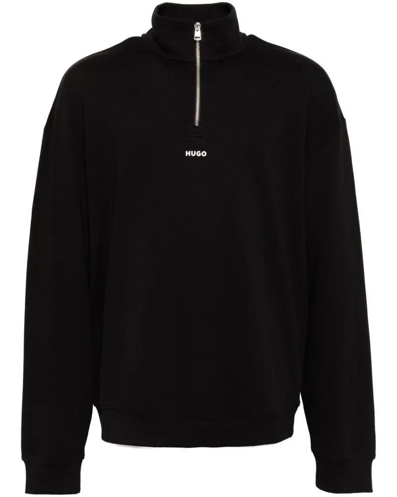 HUGO BOSS Sweatshirt mit Logo-Print - Schwarz Schwarz