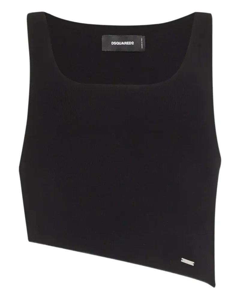 Dsquared2 Asymmetrisches Cropped-Top - Schwarz Schwarz