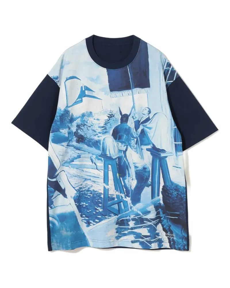 Undercover graphic-print short-sleeves T-shirt - Blau Blau