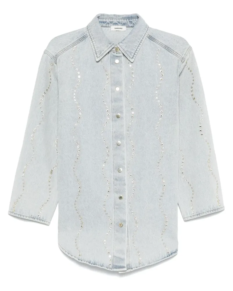 Sandro Hemd mit Strass - Blau Blau