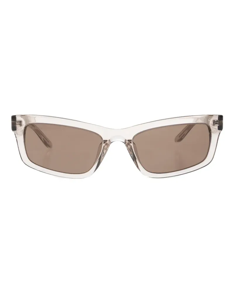 Balenciaga Sonnenbrille mit eckigem Gestell - Nude Nude
