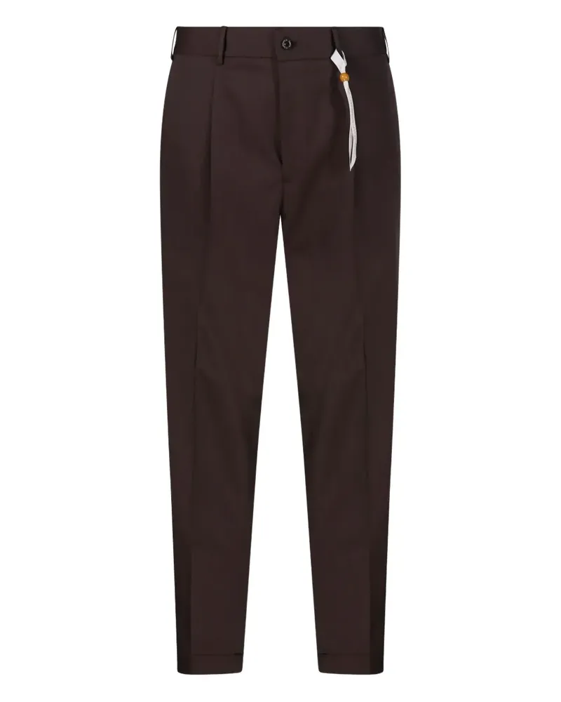 Biagio Santaniello pleated-front tailored trousers - Braun Braun