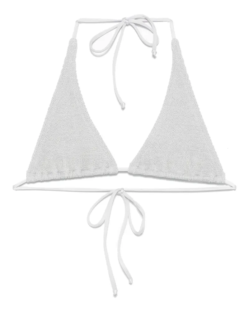 MC2 Saint Barth Klassisches Triangel-Bikinioberteil - Silber Silber