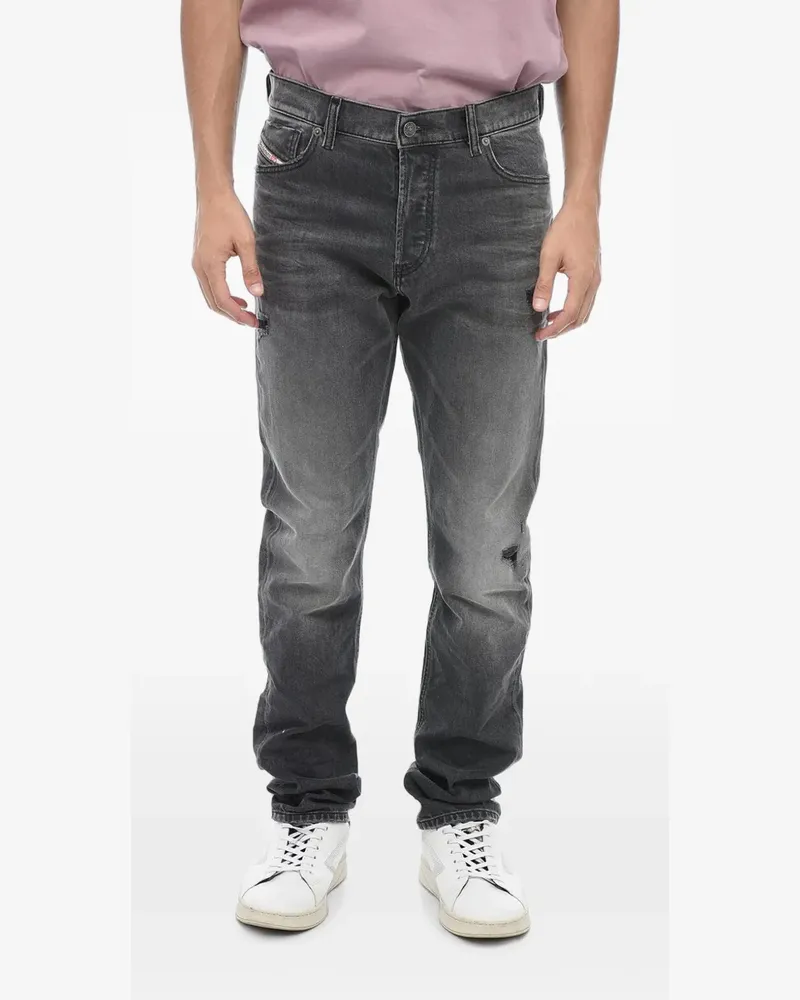 Diesel D-Sark distressed-detailing straight-leg jeans - Schwarz Schwarz