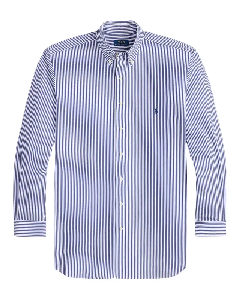 Ralph Lauren Gestreiftes Poloshirt mit Polo Pony - Blau Blau