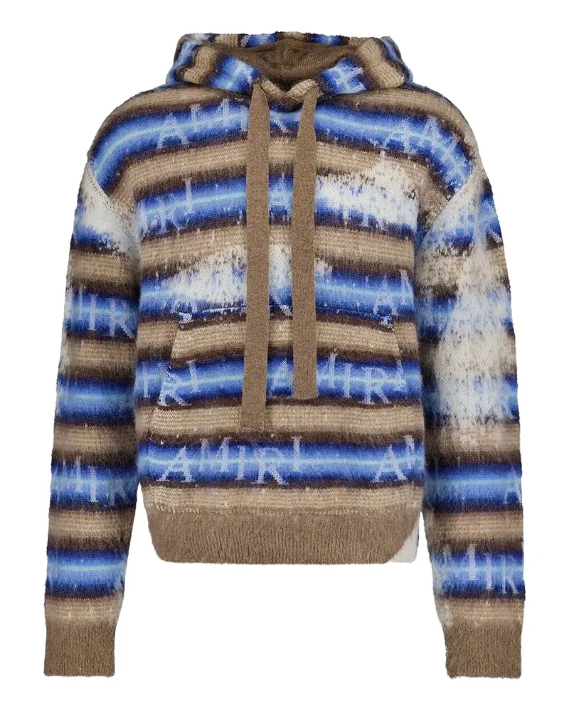 Amiri Gestreifter Hoodie - Braun Braun
