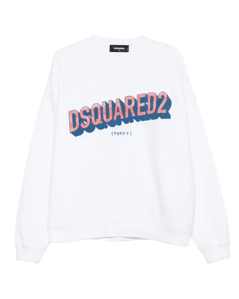 Dsquared2 Sweatshirt mit Logo-Print - Weiß Weiß