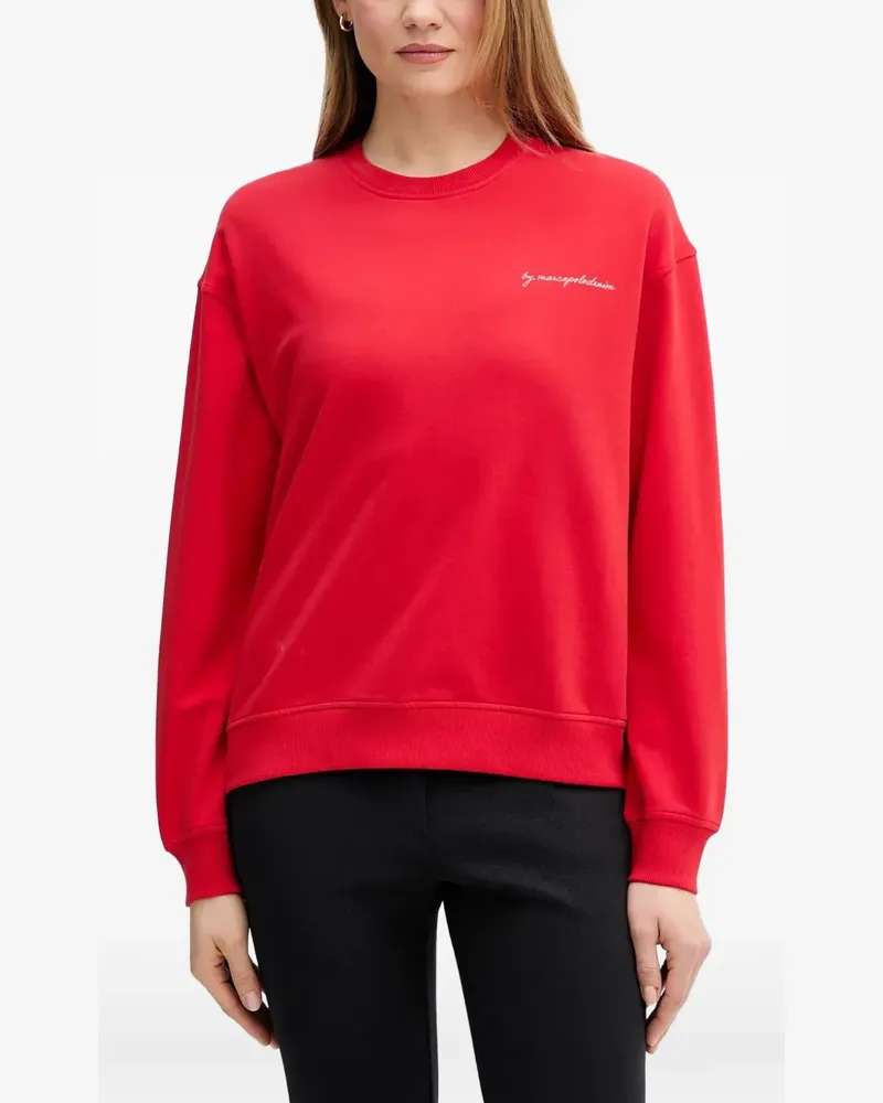 Marc O'Polo pineapple-print logo-embroidered sweater - Rot Rot