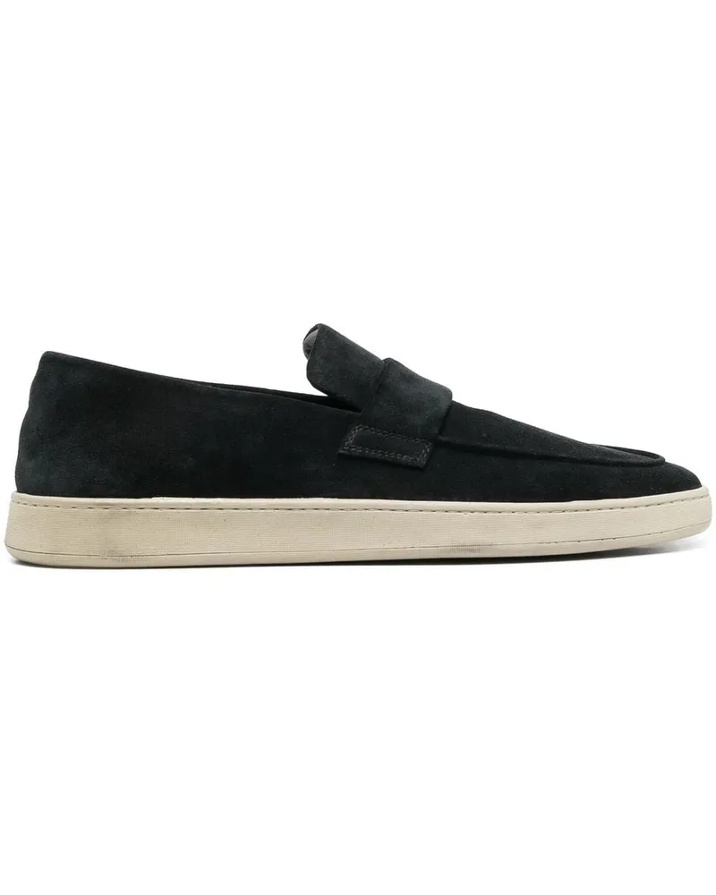 Officine Creative Italia Penny-Loafer aus Wildleder - Schwarz Schwarz