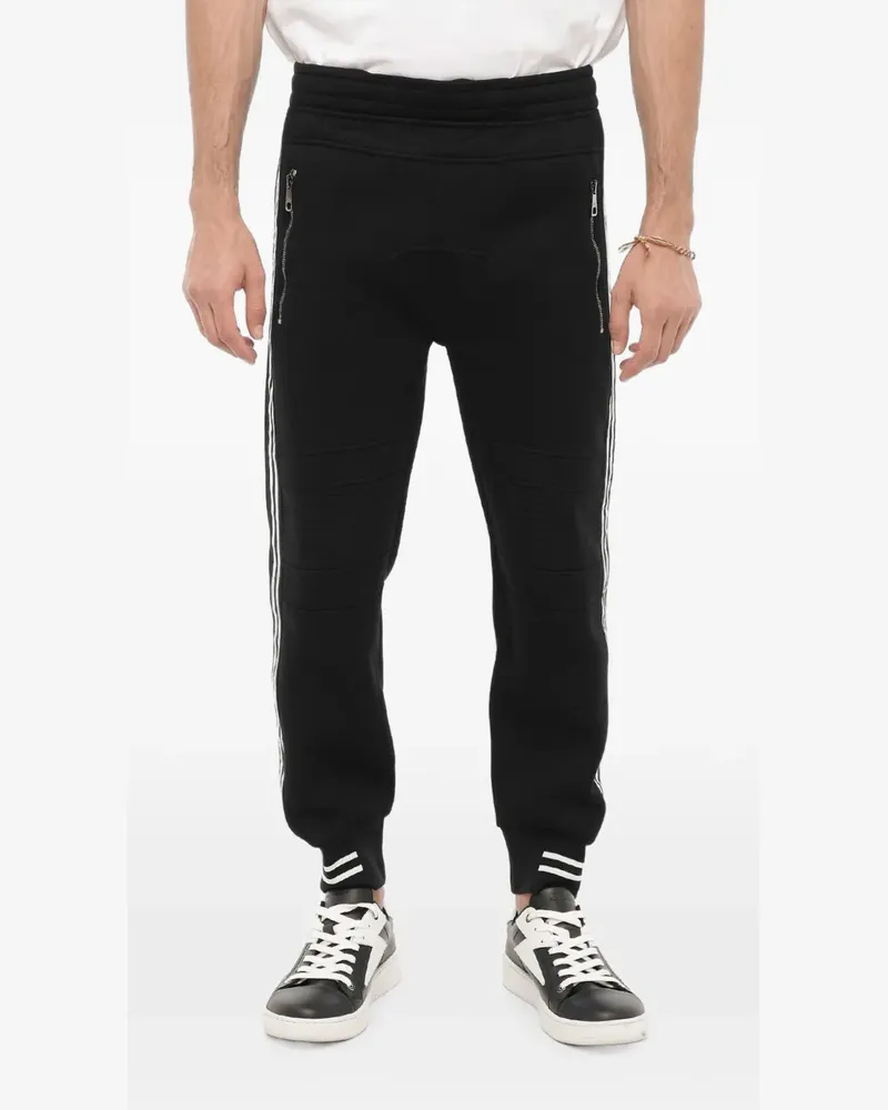 Neil Barrett Jogginghose im Biker-Style - Schwarz Schwarz
