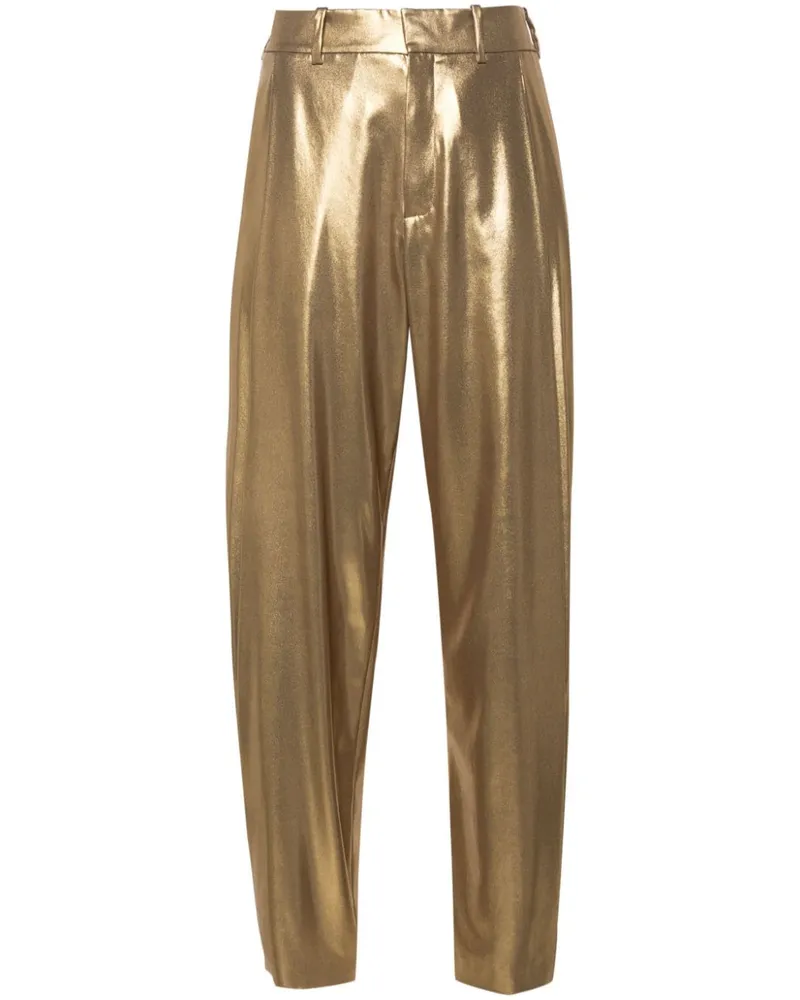 Ralph Lauren Cassidy Hose mit laminiertem Finish - Gold Gold