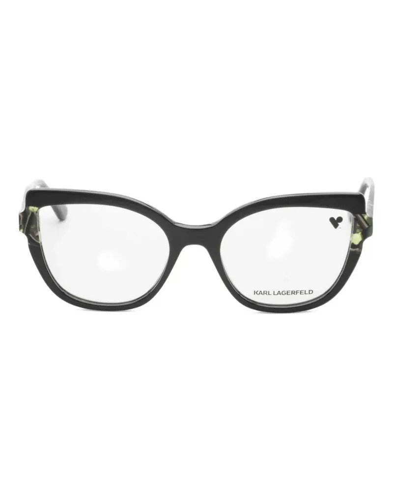 Karl Lagerfeld Brille mit Cat-Eye-Gestell - Schwarz Schwarz