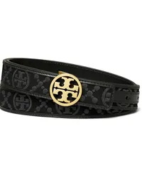 Tory Burch Miller Gürtel mit Monogramm Schwarz