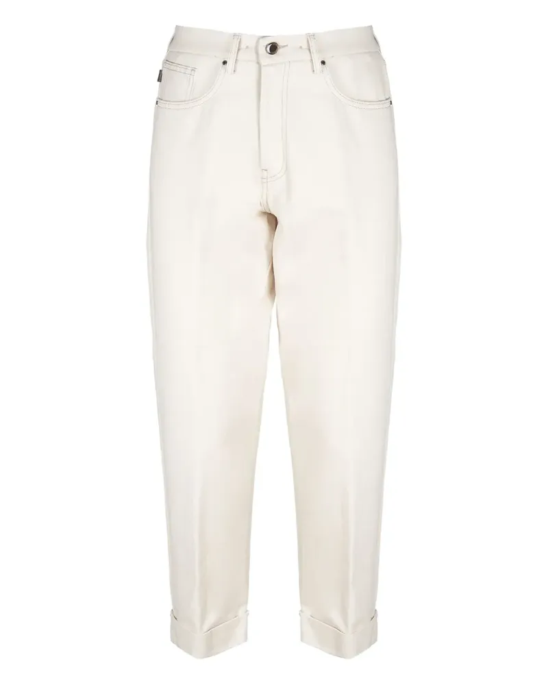 Berwich Gerade Jeans mit Umschlag - Weiß Weiß