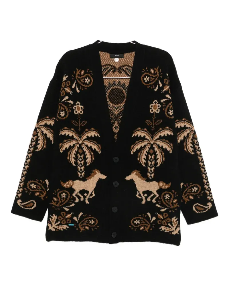 Alanui intarsia-knit cardigan - Schwarz Schwarz