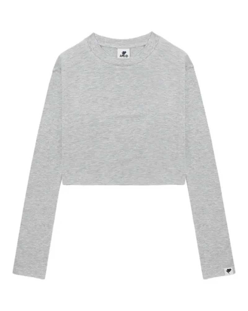 BAPE Langärmeliges Cropped-Oberteil - Grau Grau