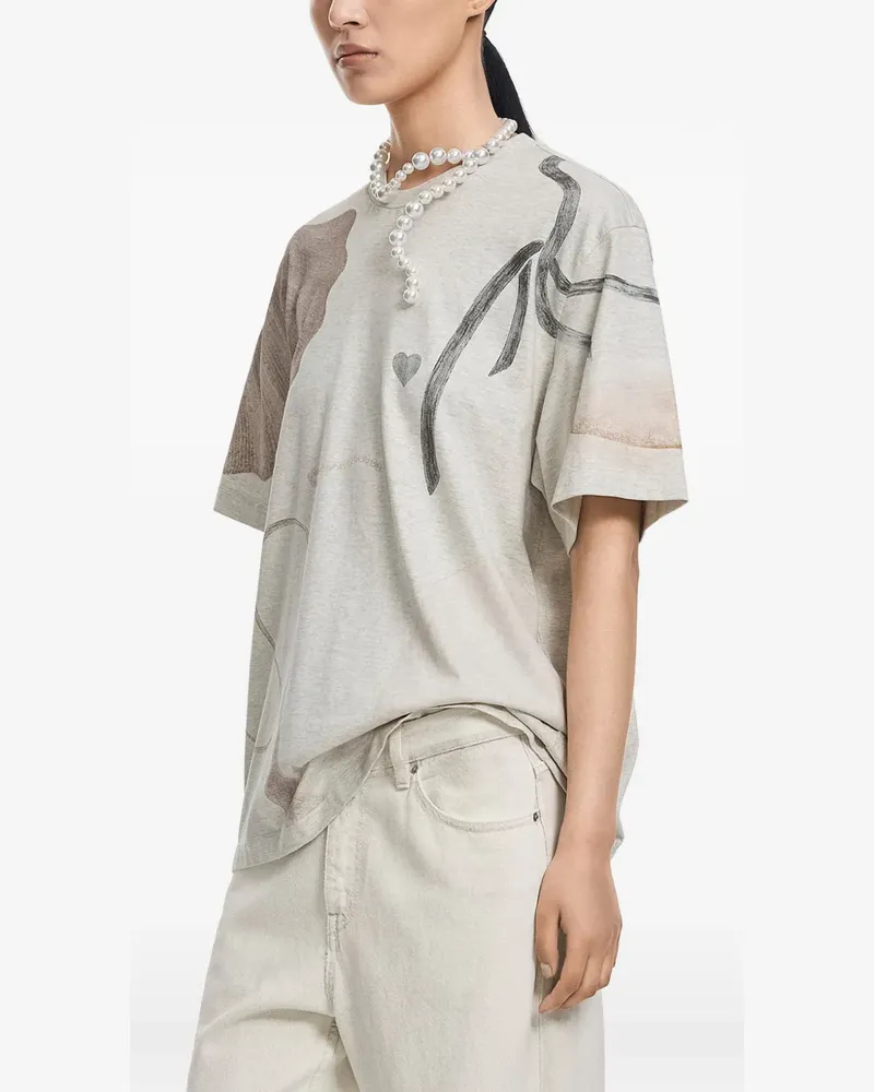 JNBY T-Shirt mit abstraktem Print - Nude Nude