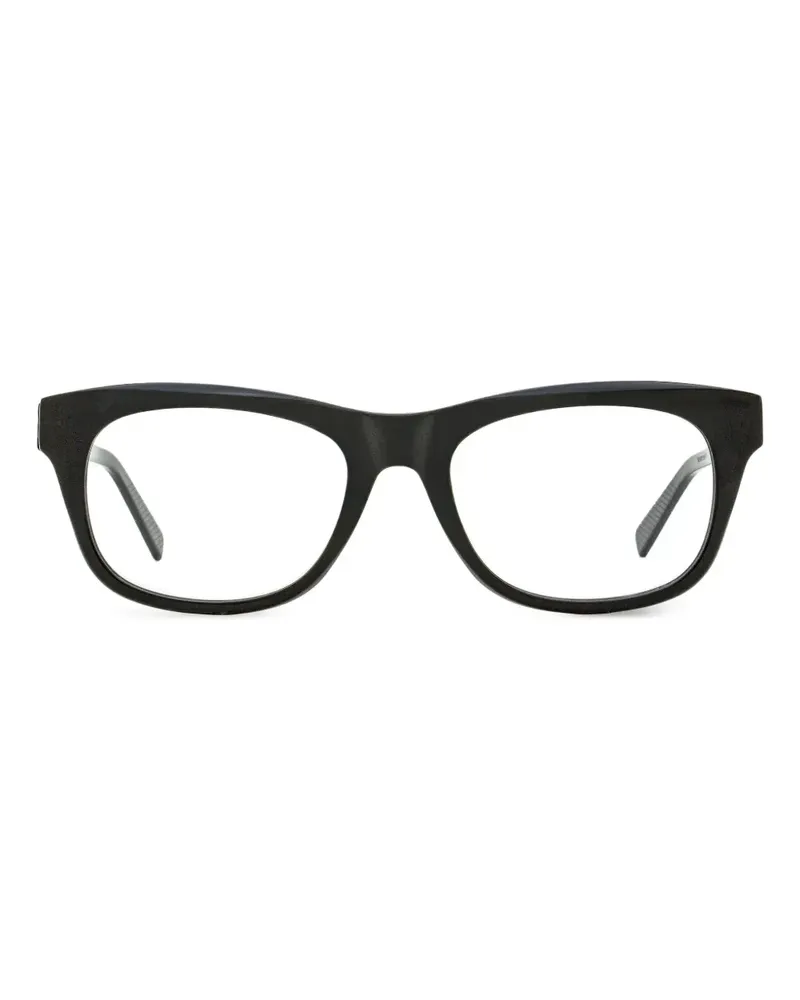 Ermenegildo Zegna Eckige Road Brand Mark Brille - Schwarz Schwarz
