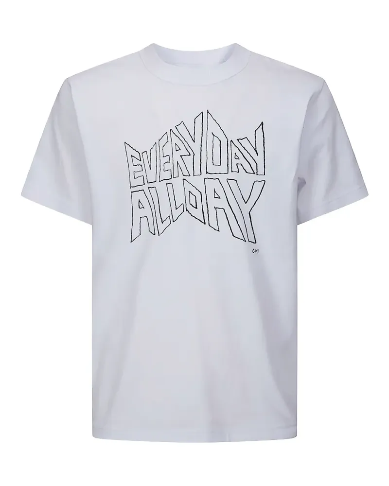 Sacai x Geoff Mcfetridge print T-shirt - Weiß Weiß