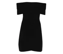 Schulterfreies Kleid - Schwarz