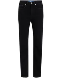 Karl Lagerfeld Straight-Leg-Jeans mit hohem Bund Schwarz