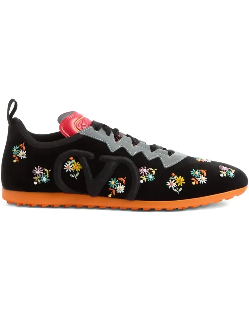 Valentino Garavani Chromathon Sneakers aus Samt - Schwarz Schwarz