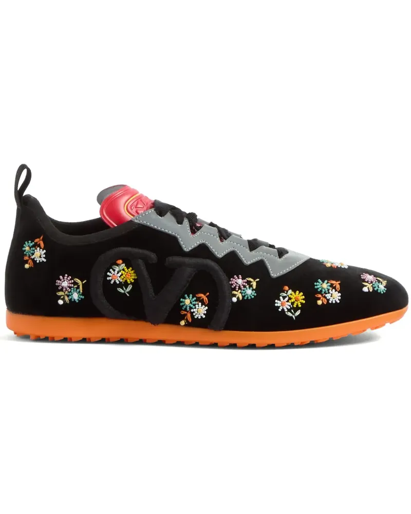 Valentino Garavani Chromathon Sneakers aus Samt - Schwarz Schwarz