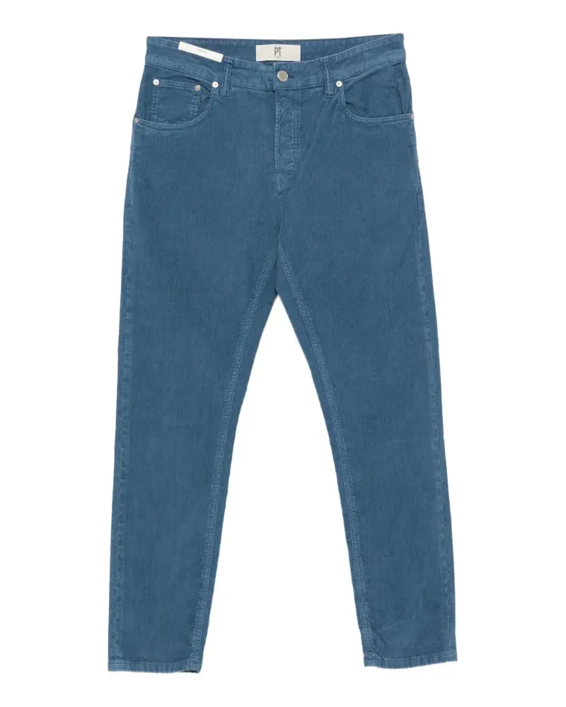PT TORINO corduroy-effect five-pocket trousers - Blau Blau
