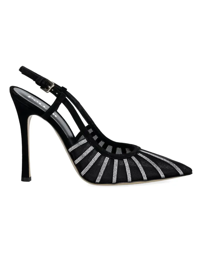 Pollini crystal-embellished mesh pumps - Schwarz Schwarz