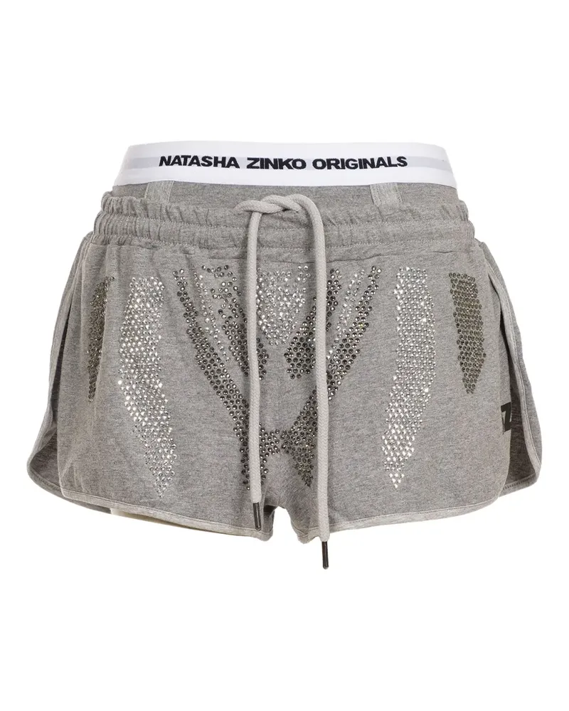 Natasha Zinko Shorts mit Strass - Grau Grau