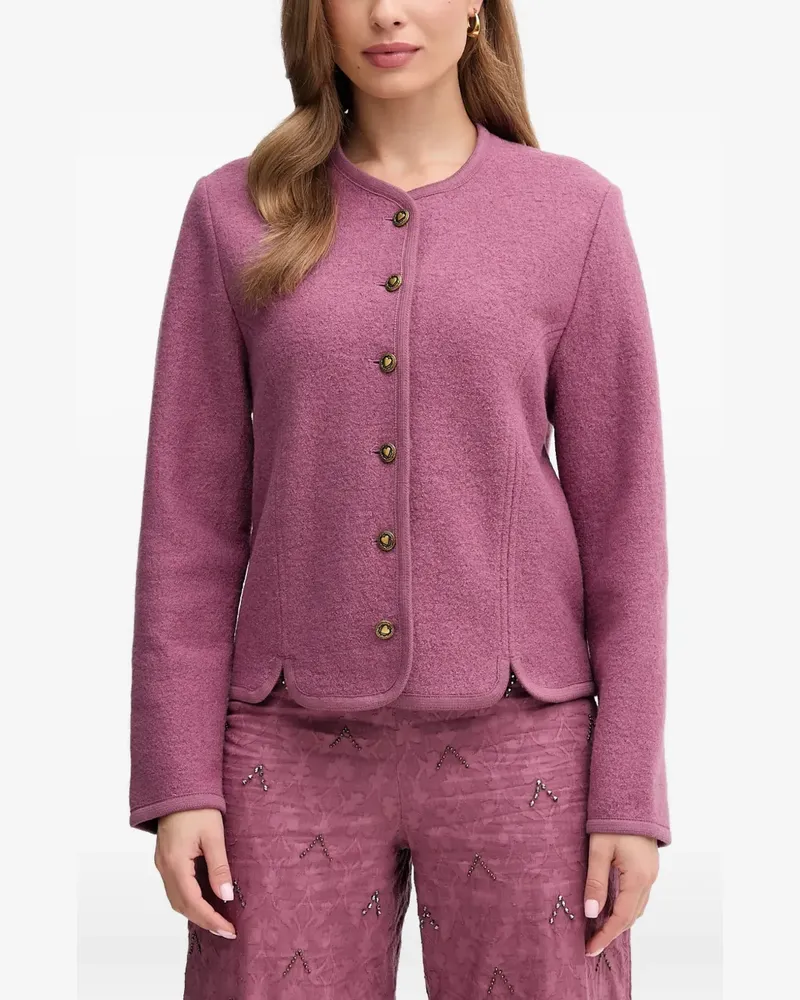 Hoss Intropia heart-embellished button-down jacket - Violett Violett