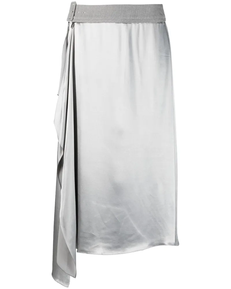 Fendi Midirock im Satin-Look - Silber Silber