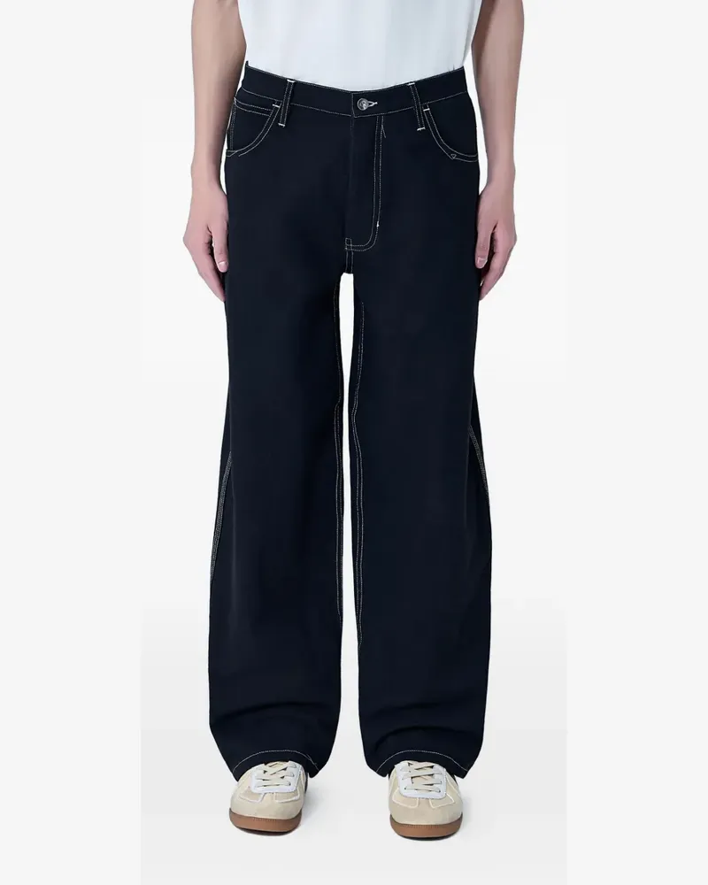 STORY mfg. Poetry logo-patch jeans - Schwarz Schwarz