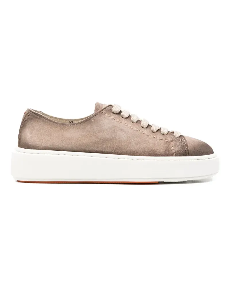 Santoni Sneakers aus Leder - Nude Nude