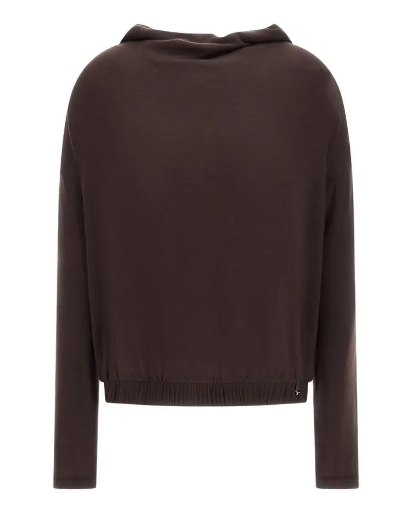 Herno Pullover mit drapiertem Ausschnitt - Braun Braun
