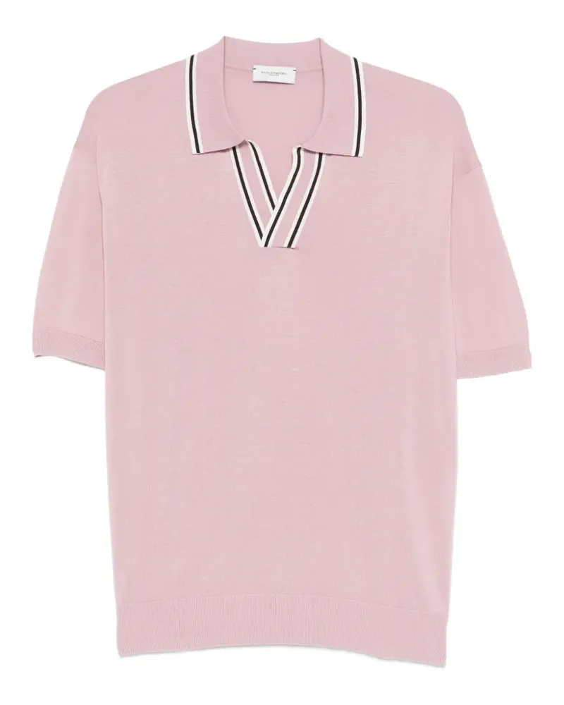 Paolo Pecora Milano Gestreiftes T-Shirt - Rosa Rosa